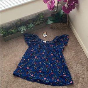 3/$30 🌟 Floral Blue Shirt 💕